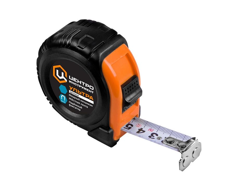 РУЛЕТКА "УЛЬТРА" КАУЧУК С ФИКСАТОРОМ 5МХ25мм МАГНИТНАЯ ЦИ