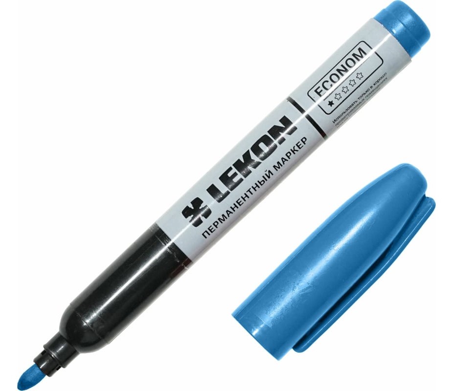 Маркер перманентный LEKON ECONOM 10/100/1200 СИНИЙ 012463