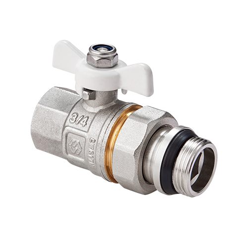 BV.521.05 Кран шаровый полнопроходной прямой с полусгоном с самоуплотняющимся кольцом MVI 3/4" в-н