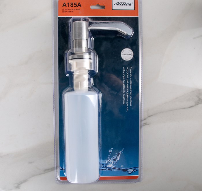 A185 Дозатор врезной (металл), 240 мл Хром