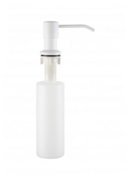 A185G Дозатор врезной 400мл  (металл+пластик). Белый матовый