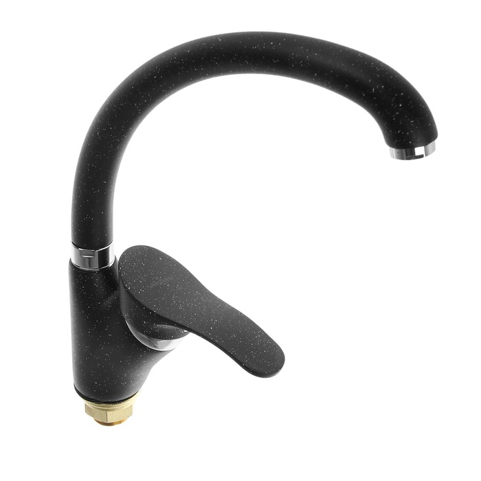 A4005F Смеситель для кухни. Черный матовый.Латунь. КерамикаΦ40