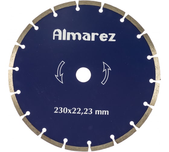 Диск отрезной алмазный сухой рез 230х22,23 мм "Almarez" Кирпич/блок 304230