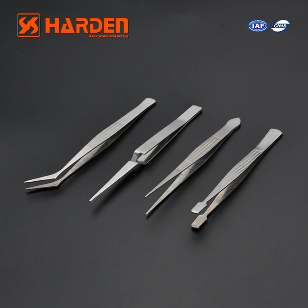 660238 Набор пинцетов 4 предмета, нержавеющая сталь // HARDEN