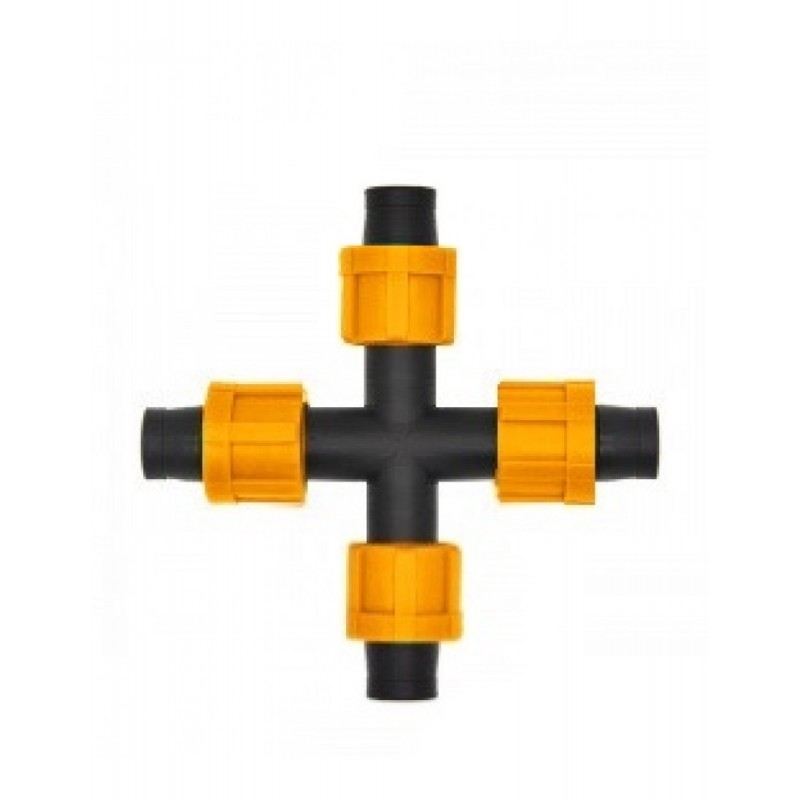 AD 5130 Крестовое соединение для капельной ленты на 4 вых., Dn17