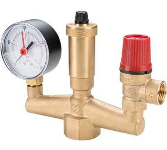 SE.510.06 Группа безопасности котла MVI 1" с манометром, предохранит. клапаном и автоматич воздухоот