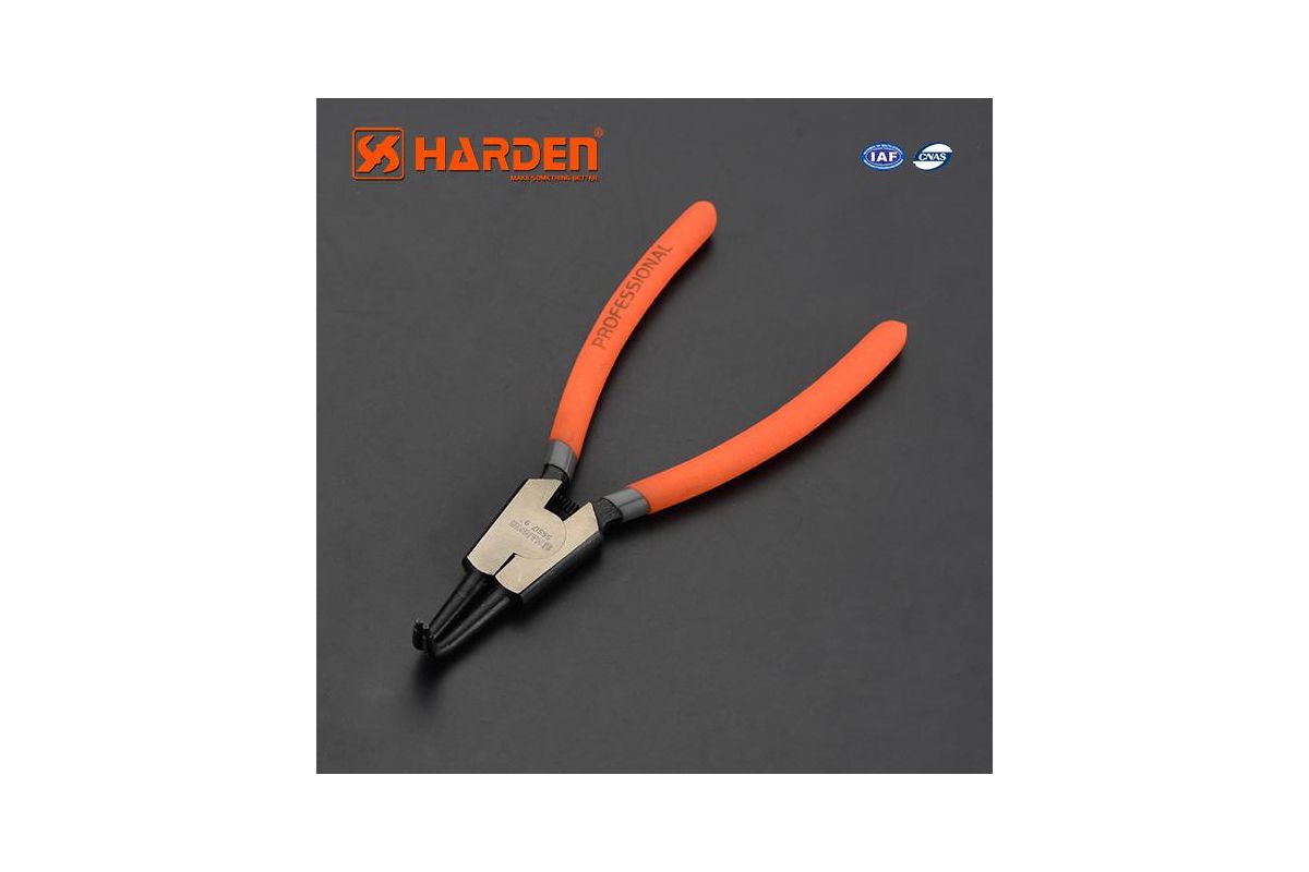 560511 Съемник профессиональный для стопорных колец,внешний, изогнутые губки, 330мм.// HARDEN