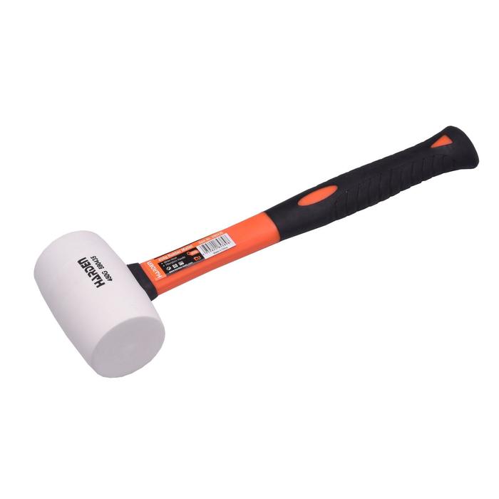 590432 Киянка резиновая белая, фиберглассовая ручка, 225 гр.// HARDEN