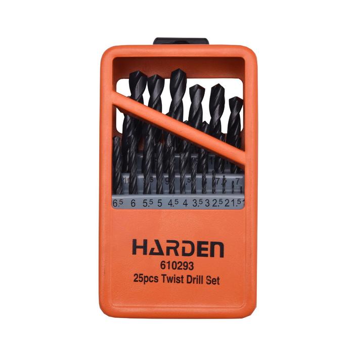610293 Набор из 25 сверл по металлу HSS 1-13мм // HARDEN