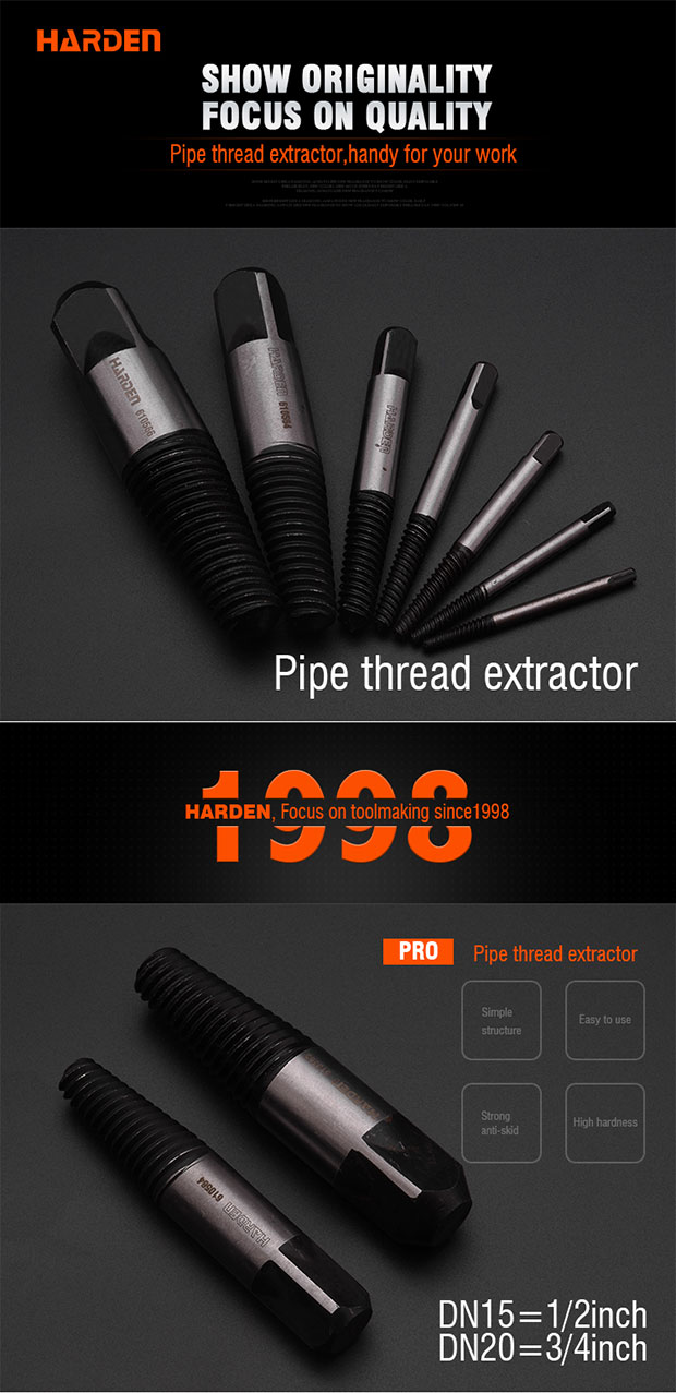 610566 Экстрактор для извлечения поврежденных винтов, для диапазона резьбы m35-m50 // HARDEN