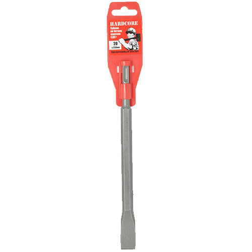 Зубило по бетону плоское 20х250мм SDS+ "Hardcore" 122025