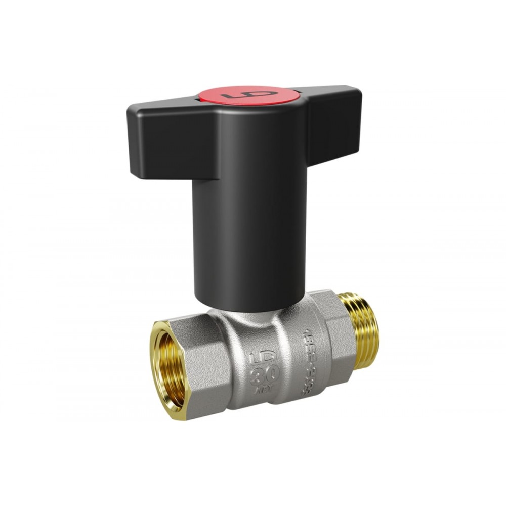 Кран шаровой латунный LD Pride 47.20.В-Н.ТР Ду 20 Ру 40 Т-рукоятка(9)