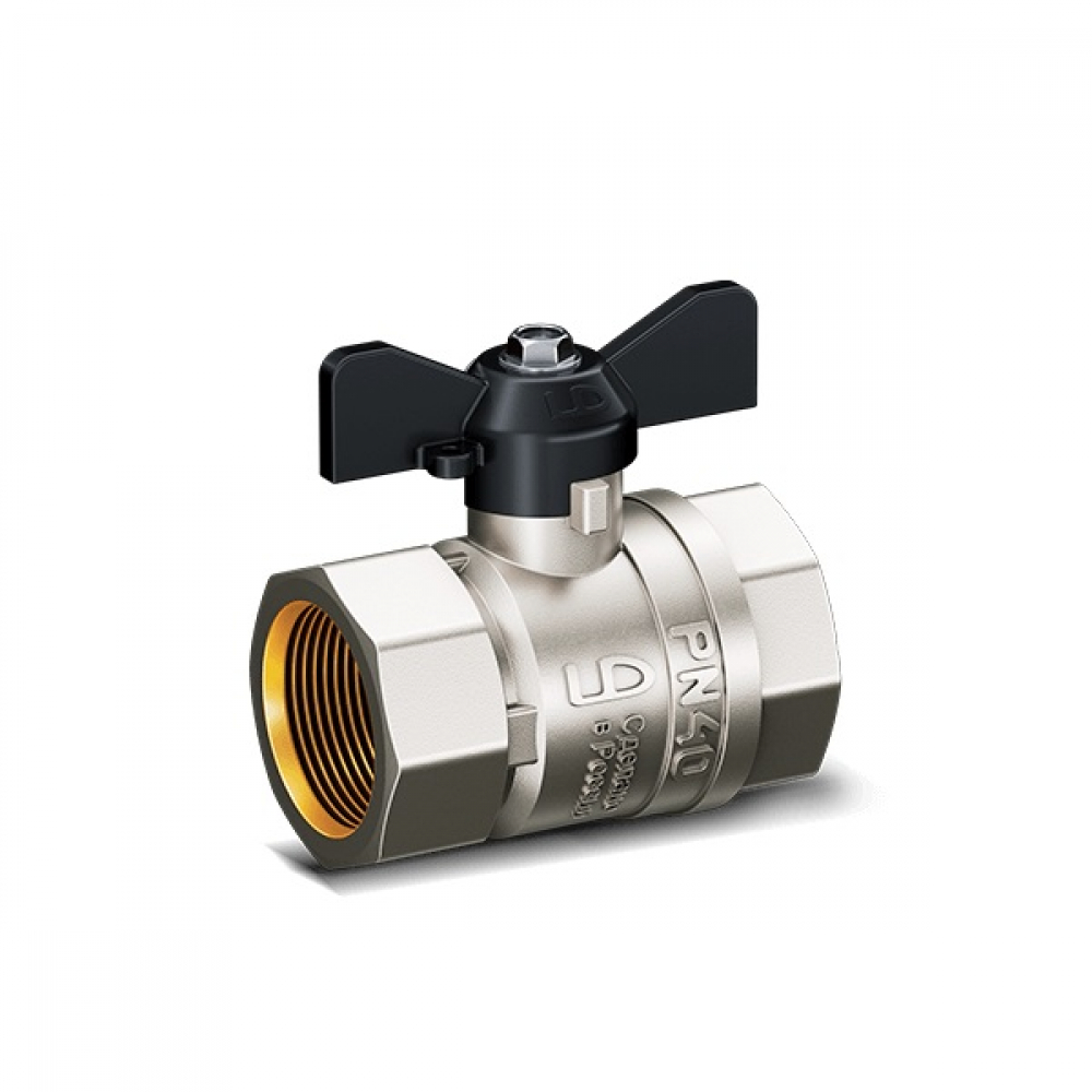 Кран шаровой латунный LD Pride 47.20.B-B.Б Ду 20 Ру 40 бабочка (22)