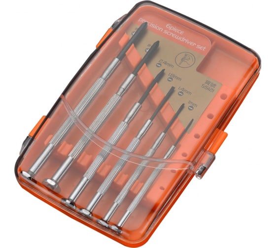 550121 Набор отверток для точных работ, CRV, 6 шт., в пласт. пенале// HARDEN