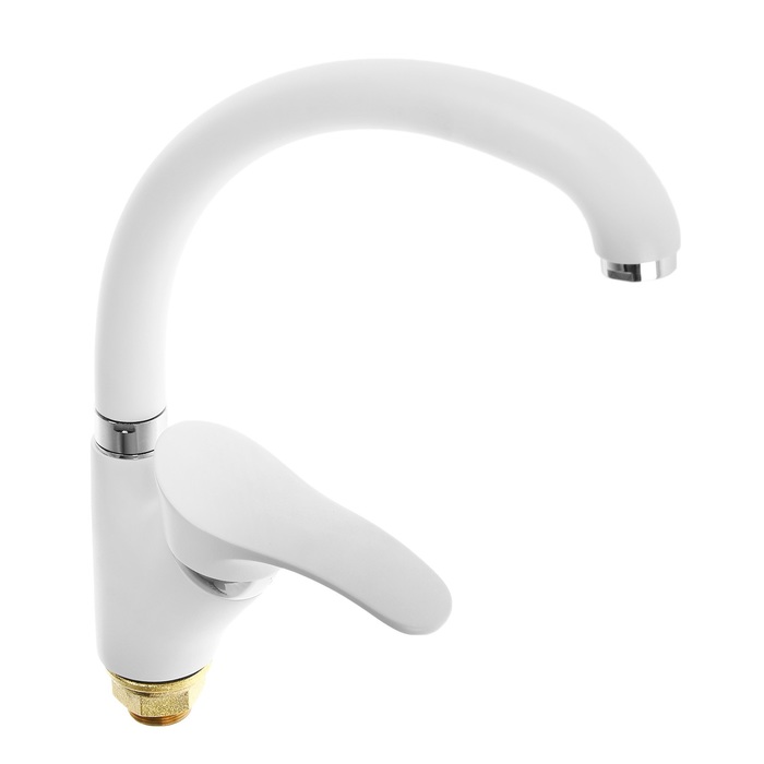 A4005G Смеситель для кухни. Белый матовый. Латунь. КерамикаΦ40