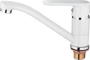 A4266G Смеситель для кухни среднийнос с гайкой.БелыйΦ35