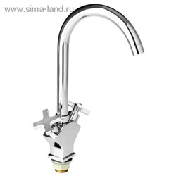 A4675 Смеситель для кухни высокий с гайкой. Латунь