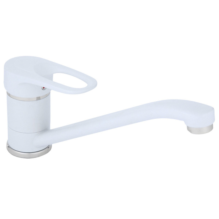 A4130G Смеситель для кухни. Белый матовый. Латунь. КерамикаΦ40