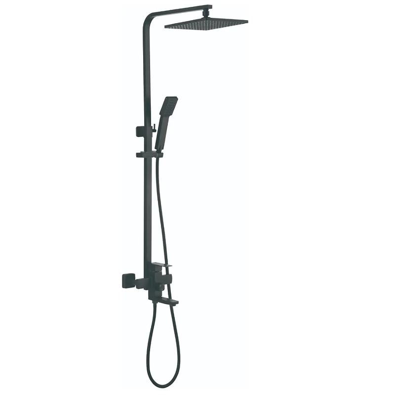 A83201F Штанга с тропическим душем и лейкой(черный)sus 304