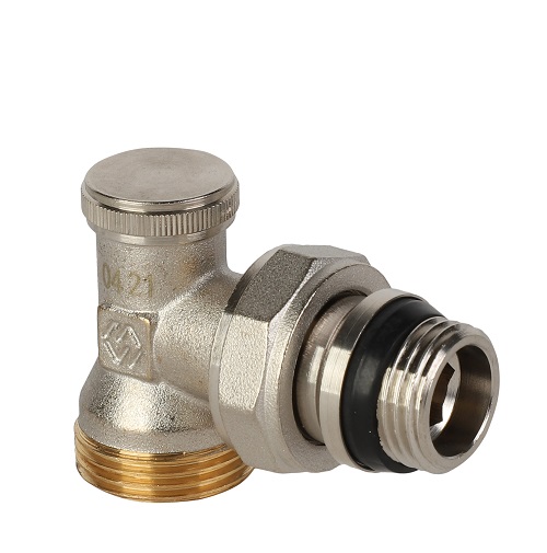 TR.115.04 MVI Клапан настроечный угловой с самоуплотняющимся кольцом 1/2" с выходом под евроконус