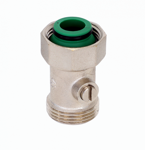 TR.440.0505 Кран для нижнего подключения, прямой, с шаровым затвором MVI 3/4"х3/4"