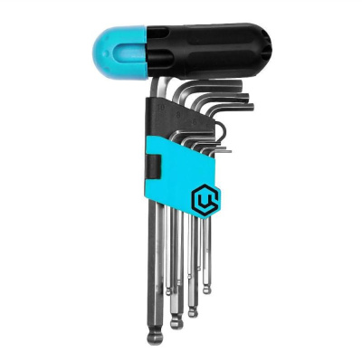 НАБОР ШЕСТИГРАННЫХ КЛЮЧЕЙ длинных с шаровым окончанием 9 шт ЦИ 2049