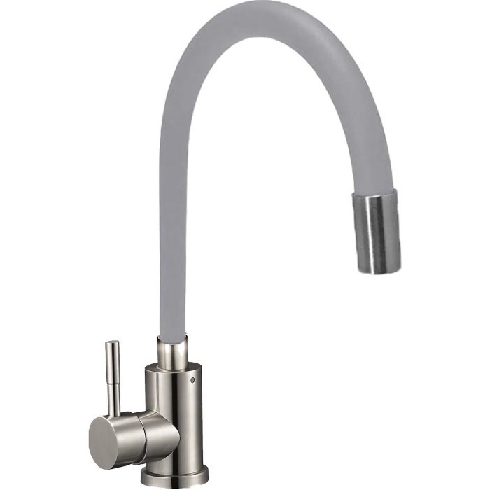 EZA4-F090GY см-ль для кух. мойки с гибким изл, ø35, нерж. Сталь, гайка (СЕРЫЙ) SOLONE