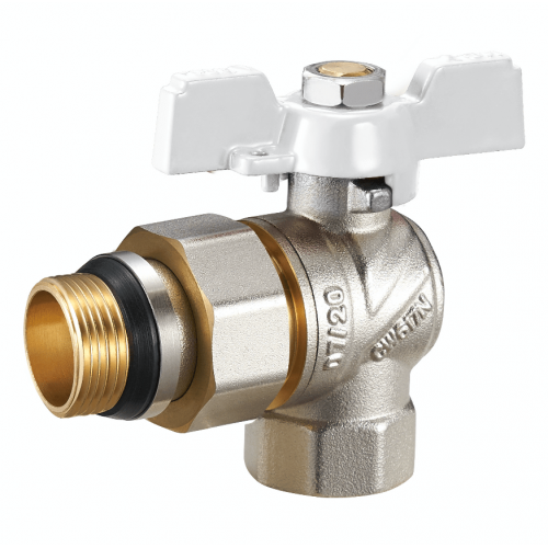 FAOL12 Кран-амер-ка угловой 3/4"антипротеч. полусгоном  Бабочка