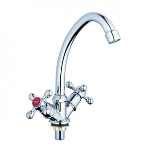 DMX4-A605 См-ль для кух. мойки с пов. изливом, кер. (1/2) 180°, гайка(2) ZEGOR