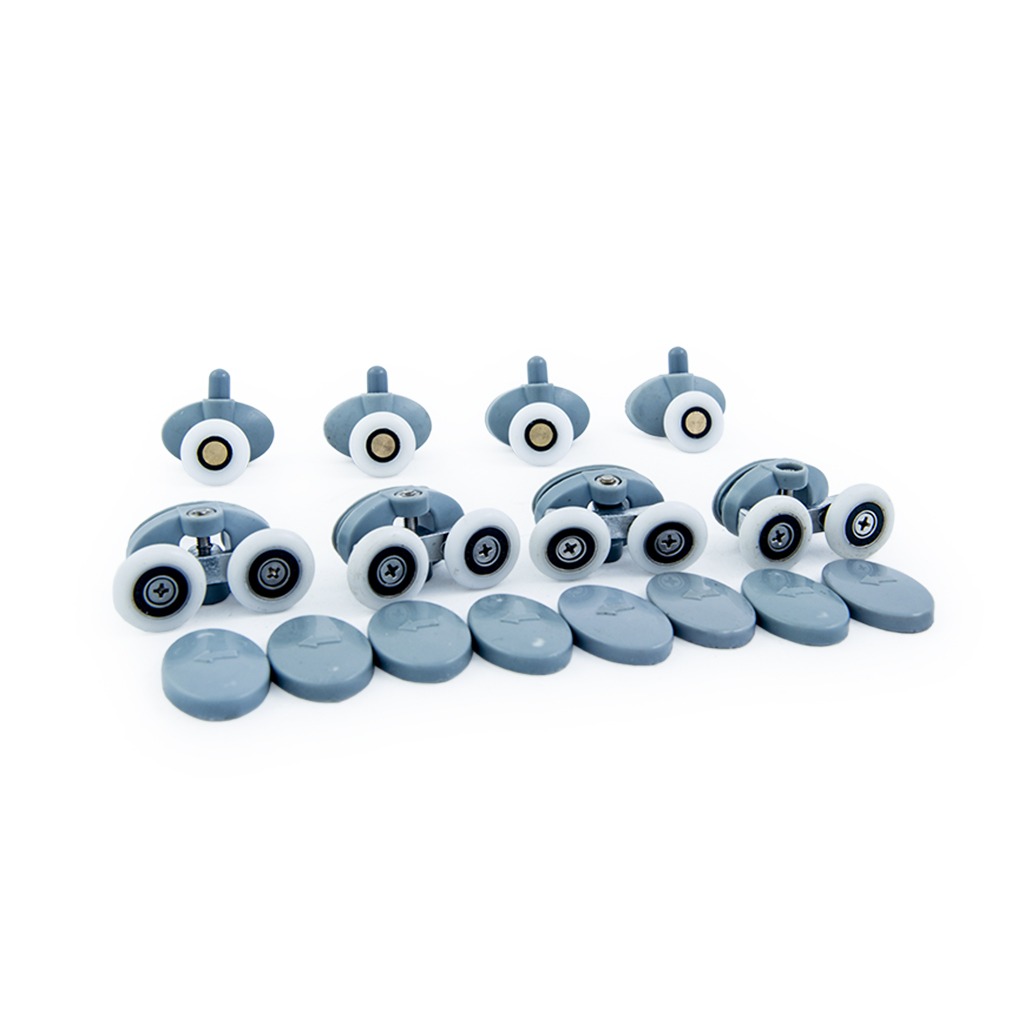 Ролики DC 1042 одинарные + двойные, кнопочные под 2 отверстия (компл., 8шт.) 23 мм