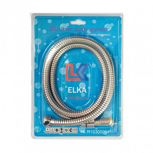 094 Шланг для душа растяжной 150-200 см, d 14 мм, внутренний шланг EPDM, двойной замок, ниппель-ZN