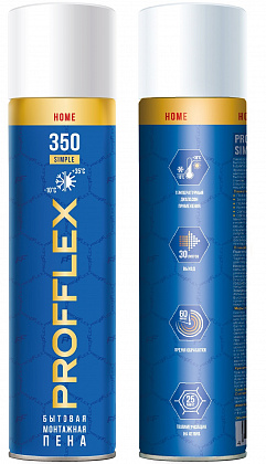 Пена монтажная PROFFLEX 350 SIMPLE бытовая