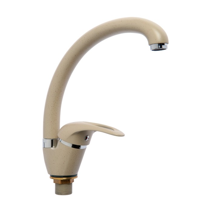 A4040E Смеситель для кухни с гайкой. Бежевый
