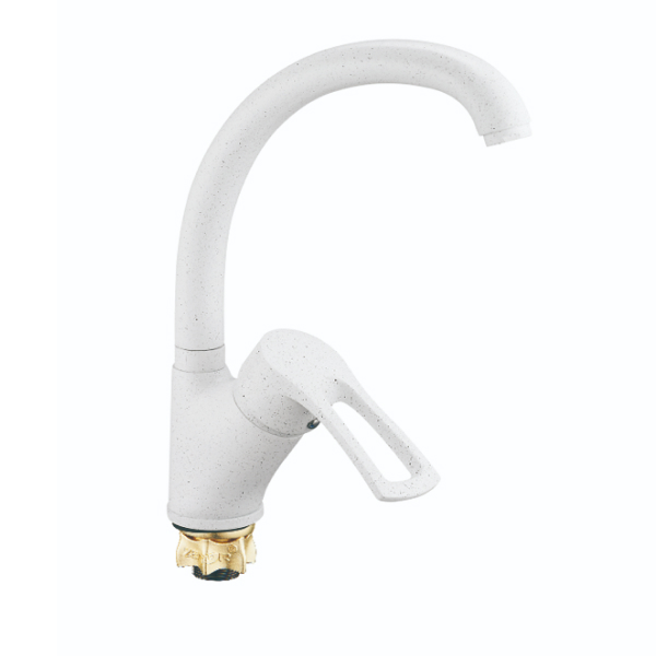 DYU4-A181KW См-ль для кух.мойки с пов. изливом, ø40, гайка (корона) белый ZEGOR