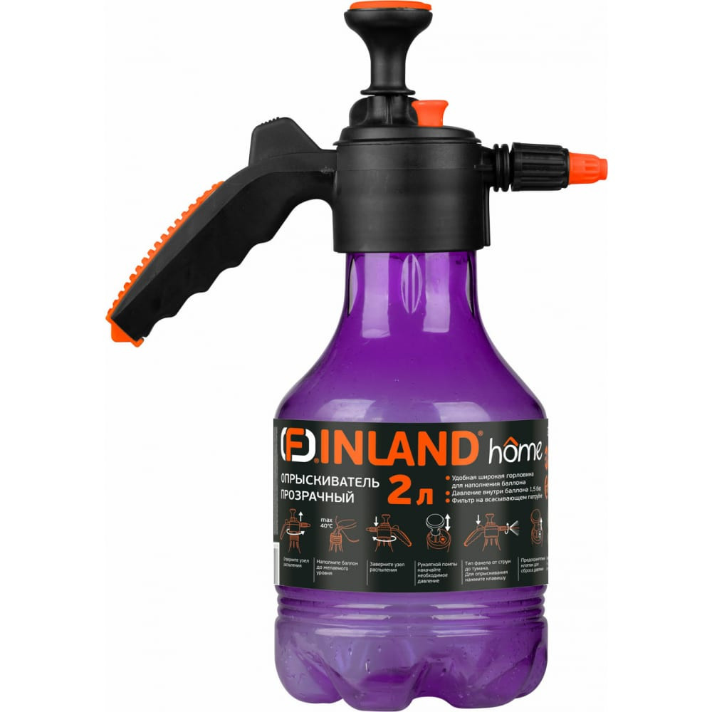 ОПРЫСКИВАТЕЛЬ С ПРОЗРАЧНЫМ БАКОМ 2Л FINLAND 2028