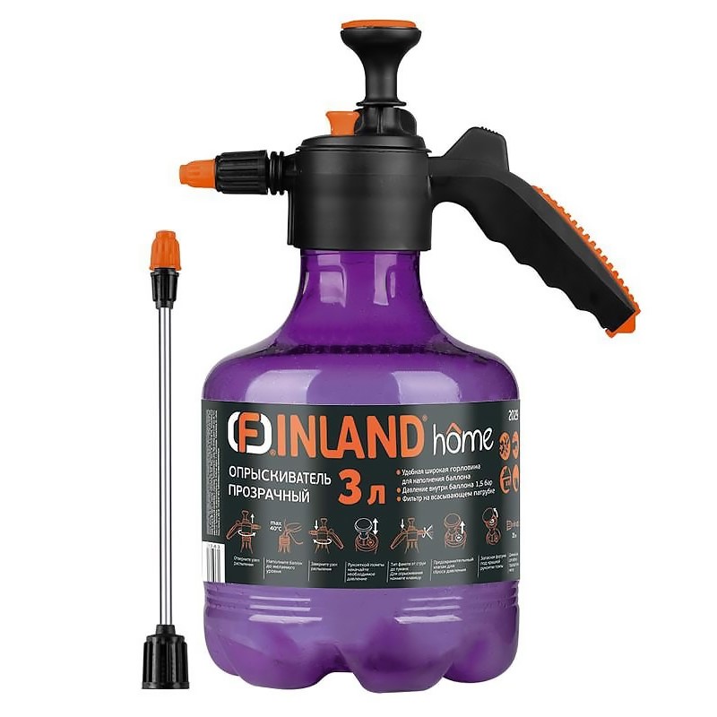 ОПРЫСКИВАТЕЛЬ С ПРОЗРАЧНЫМ БАКОМ 3Л FINLAND 2029