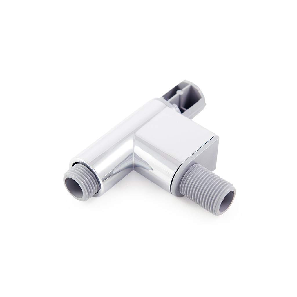 Выпуск воды (подводка-уголок для рейлинга) для душевой кабины,1/2