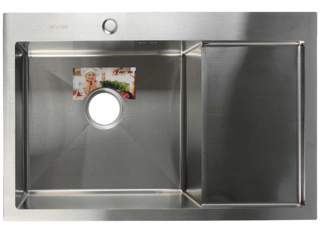 AF97851-L Мойка врезная нерж. 78х51, толщ 3,0 мм,Сатин.Левая.Премиум