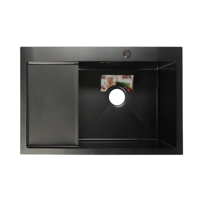 AF97851F-R Мойка врезная нерж. 78х51, толщ 3,0 мм, Графит.Правая.Премиум
