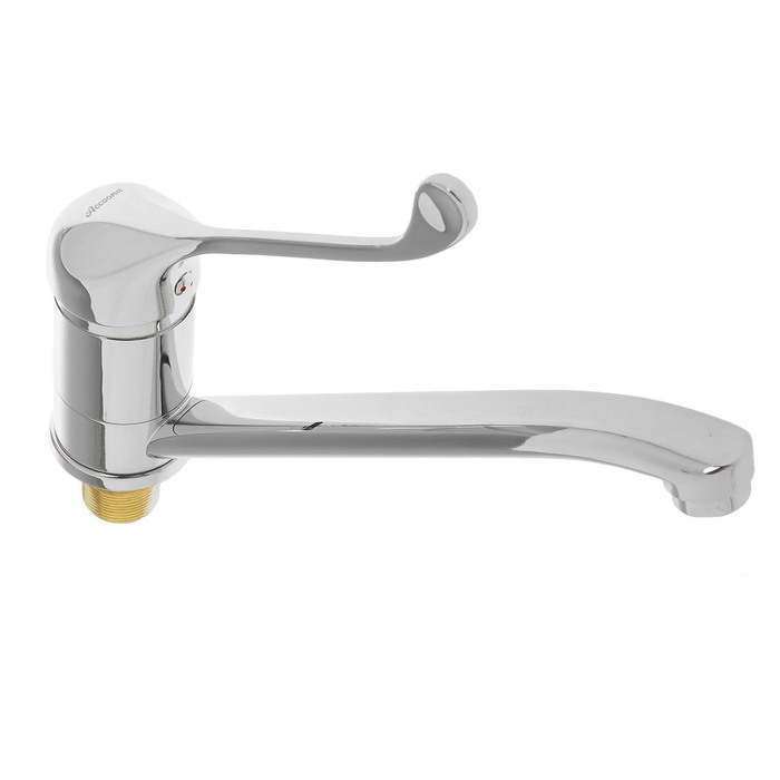 A4141 Смеситель для кухни с гайкой,однорычажный.Хром.Φ40