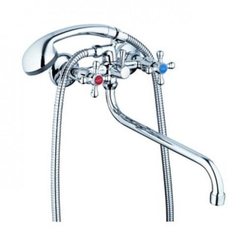 DMX7-A605 См-ль для ванны с круглым пов.изл., кер. (1/2) 180° , штоковое перекл. ZEGOR