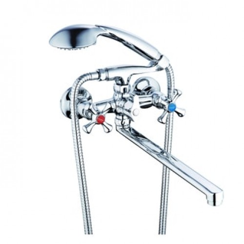 DAK7-A827 См-ль для ванны с плоским пов. изливом (Lt), кер.(1/2) 180°, 3х-поз. карт.перекл.ZEGOR