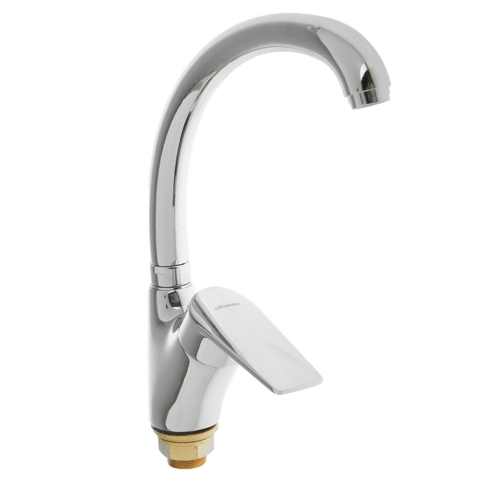 A4010 Cмеситель для кухни с гайкой  двухрежимный картридж.  Латунь 40