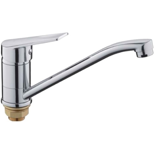 A4110 Cмеситель для кухни с гайкой двухрежимный картридж .Латунь 40