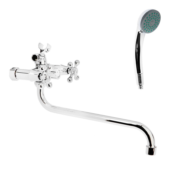 A87176 Cмеситель для ванны и душа,с двумя рукоятками.