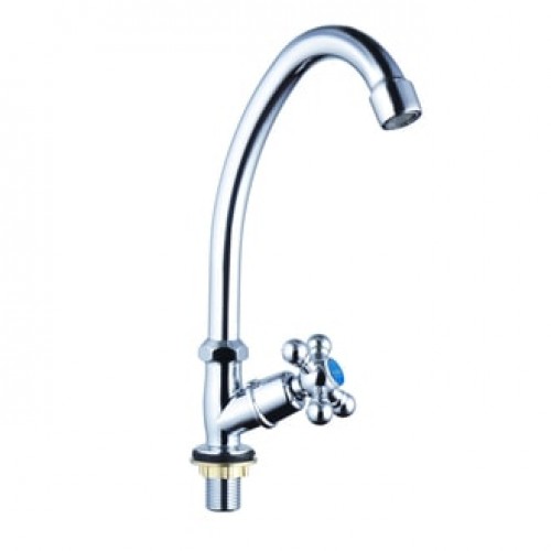 DMX14-A605 См-ль моно для умывальника / мойки, кер. (1/2) 180°, гайка (3) ZEGOR