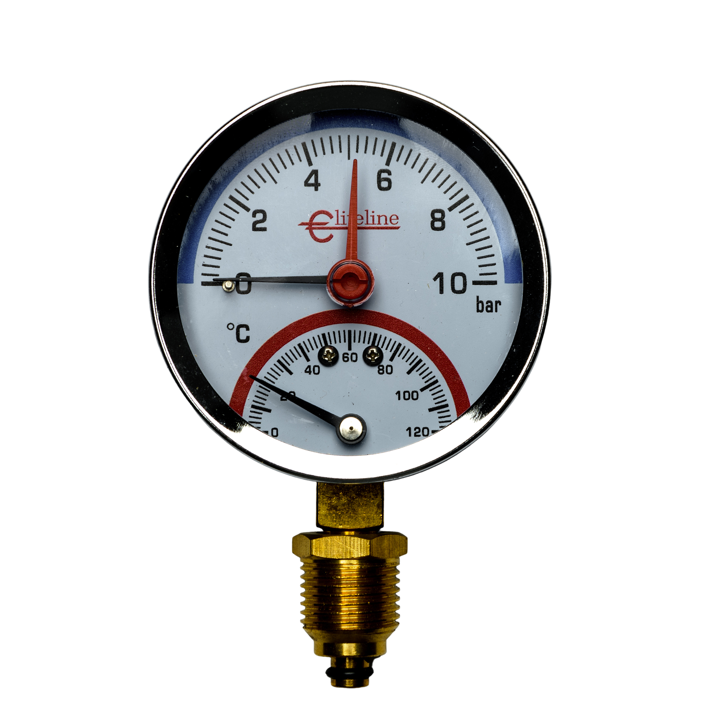 Термоманометр 10 bar, 80 mm