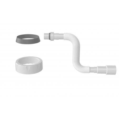 G132-2 Гибкая труба с гайкой  1"1/4, в растянутом состоянии 740 мм, выход Ø40*50мм (100)