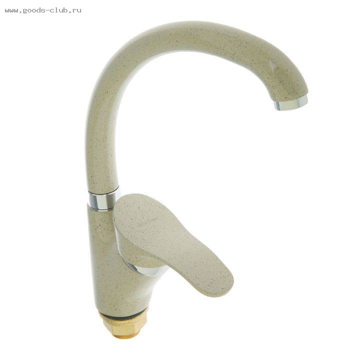 A4005E Смеситель для кухни. Бежевый глянец. Латунь. КерамикаΦ40