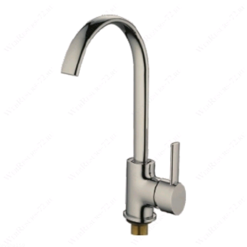 A4488A Смеситель для кухни с гайкой,однорычажный.Латунь.Сатин.